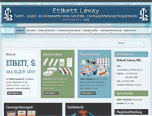 Tablet Screenshot of etikett-levay.hu